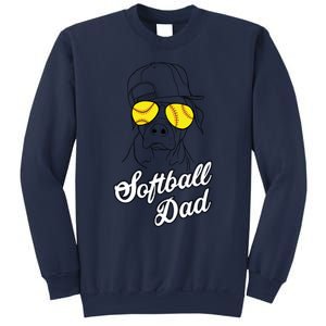 Softball Dad Father Coach Design Gift Sweatshirt