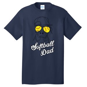 Softball Dad Father Coach Design Gift Tall T-Shirt