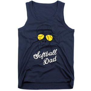 Softball Dad Father Coach Design Gift Tank Top