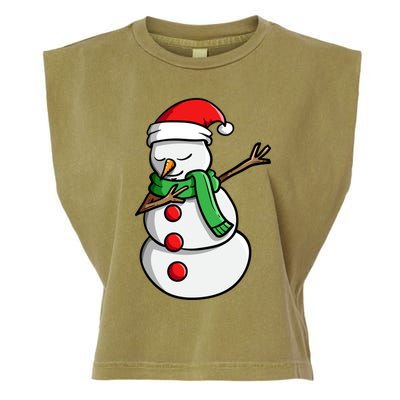 Snow Dabbing Funny Dancing Snow Christmas Gift Garment-Dyed Women's Muscle Tee