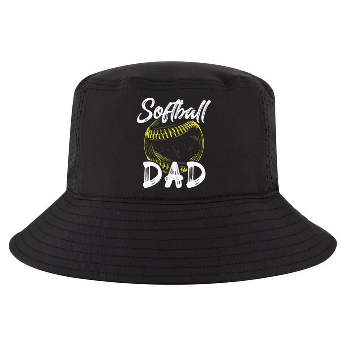 Softball Dad For Him Family Matching Player Cool Comfort Performance Bucket Hat