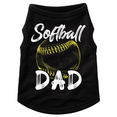 Softball Dad For Him Family Matching Player Doggie Tank