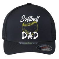 Softball Dad For Him Family Matching Player Flexfit Unipanel Trucker Cap