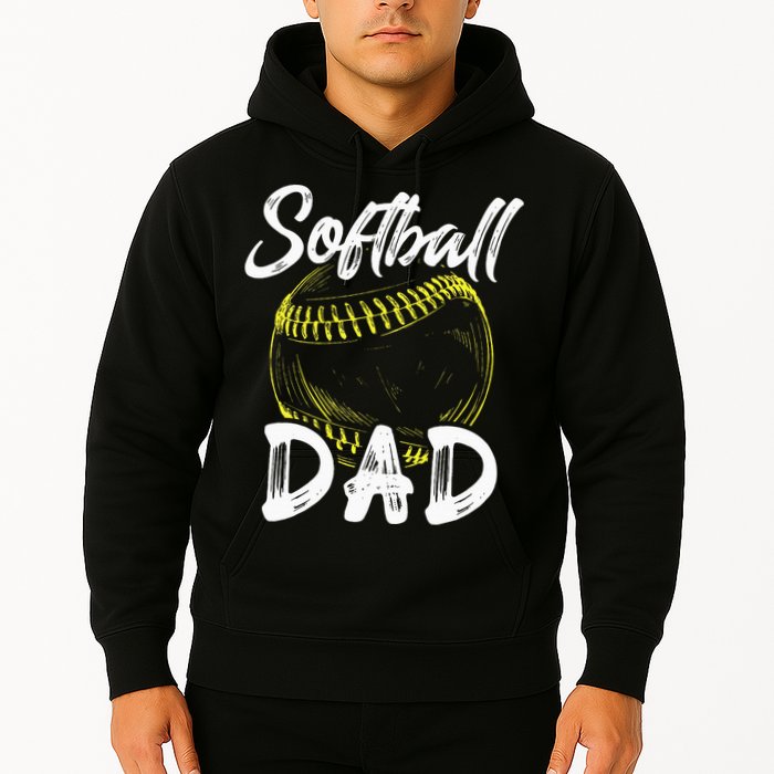 Softball Dad For Him Family Matching Player Hoodie