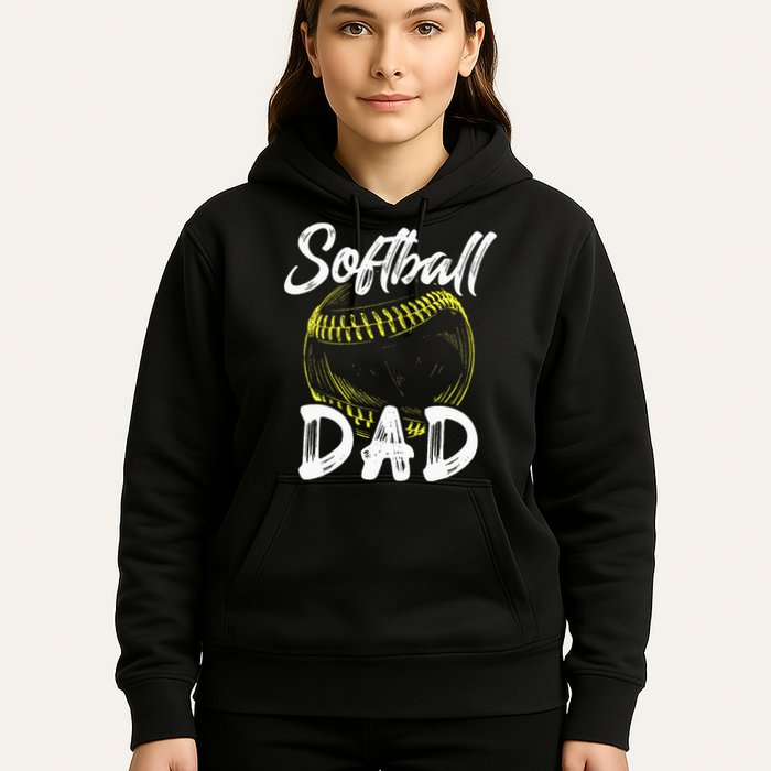 Softball Dad For Him Family Matching Player Hoodie