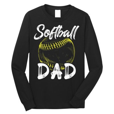 Softball Dad For Him Family Matching Player Long Sleeve Shirt