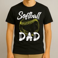 Softball Dad For Him Family Matching Player T-Shirt