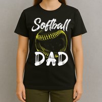 Softball Dad For Him Family Matching Player T-Shirt
