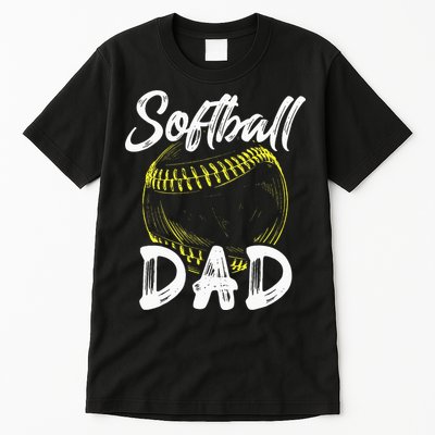 Softball Dad For Him Family Matching Player Tall T-Shirt