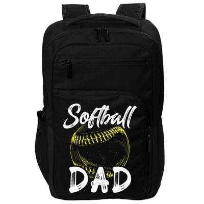 Softball Dad For Him Family Matching Player Impact Tech Backpack