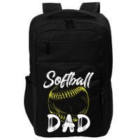 Softball Dad For Him Family Matching Player Impact Tech Backpack