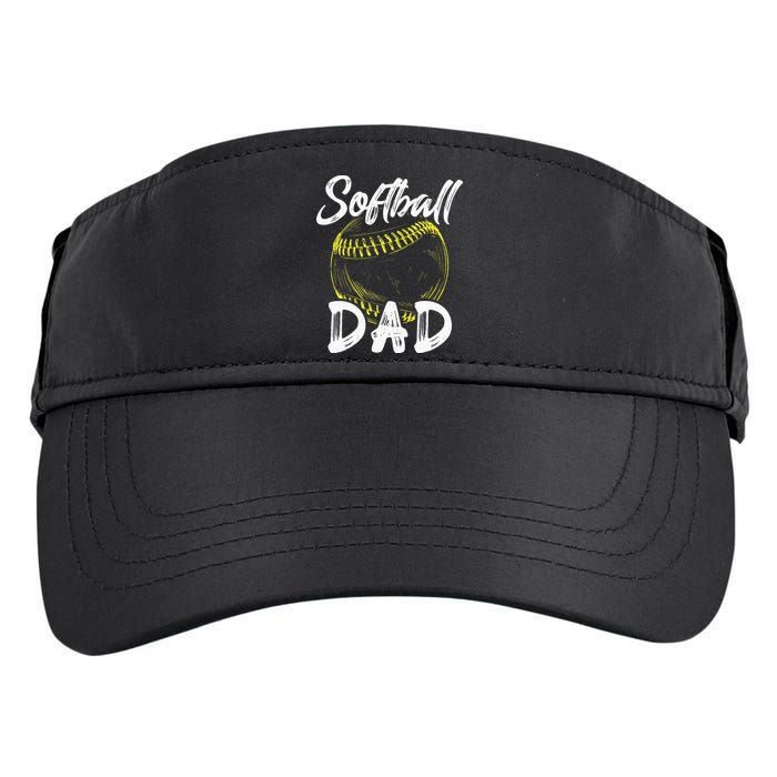 Softball Dad For Him Family Matching Player Adult Drive Performance Visor