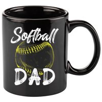 Softball Dad For Him Family Matching Player 11oz C Handle Ceramic Mug