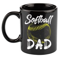Softball Dad For Him Family Matching Player 11oz C Handle Ceramic Mug