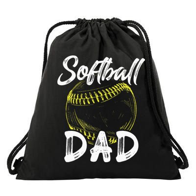 Softball Dad For Him Family Matching Player Drawstring Bag