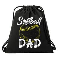 Softball Dad For Him Family Matching Player Drawstring Bag