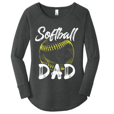 Softball Dad For Him Family Matching Player Women's Perfect Tri Tunic Long Sleeve Shirt