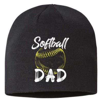 Softball Dad For Him Family Matching Player Sustainable Beanie