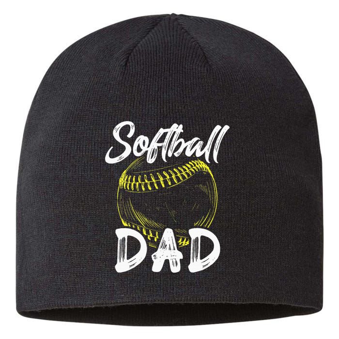 Softball Dad For Him Family Matching Player Sustainable Beanie