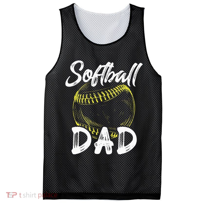 Softball Dad For Him Family Matching Player Mesh Reversible Basketball Jersey Tank