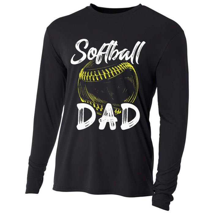 Softball Dad For Him Family Matching Player Cooling Performance Long Sleeve Crew