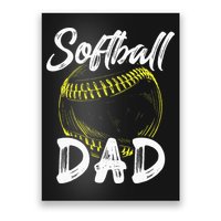 Softball Dad For Him Family Matching Player Poster