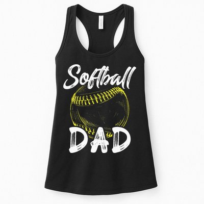 Softball Dad For Him Family Matching Player Womens Tank Top