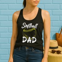 Softball Dad For Him Family Matching Player Womens Tank Top