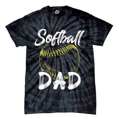 Softball Dad For Him Family Matching Player Tie-Dye T-Shirt