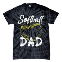 Softball Dad For Him Family Matching Player Tie-Dye T-Shirt