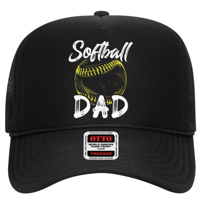 Softball Dad For Him Family Matching Player Trucker Hat