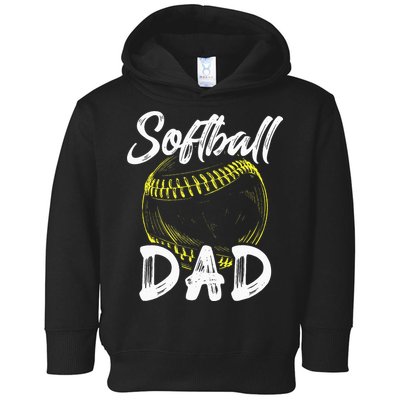 Softball Dad For Him Family Matching Player Toddler Hoodie
