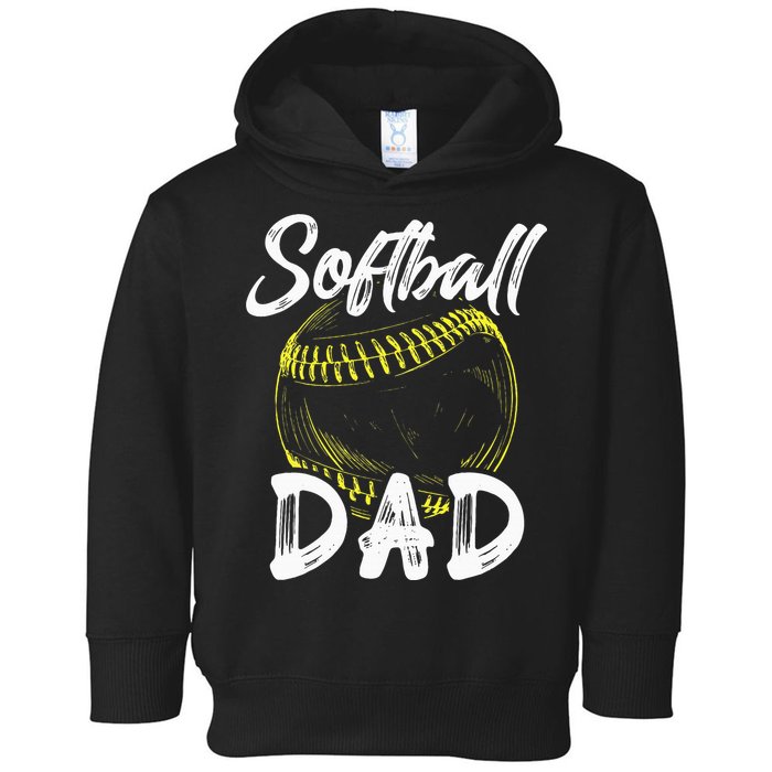 Softball Dad For Him Family Matching Player Toddler Hoodie