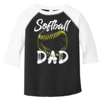 Softball Dad For Him Family Matching Player Toddler Fine Jersey T-Shirt