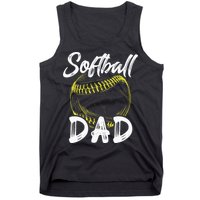 Softball Dad For Him Family Matching Player Tank Top