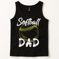 Softball Dad For Him Family Matching Player Tank Top