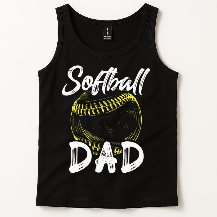 Softball Dad For Him Family Matching Player Tank Top