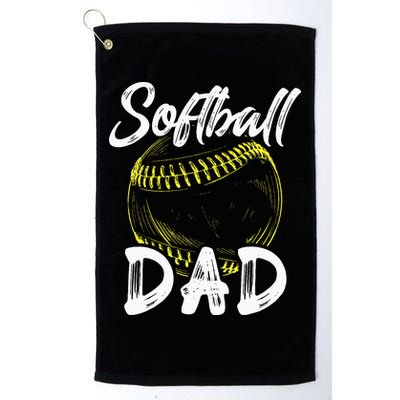 Softball Dad For Him Family Matching Player Golf Towel
