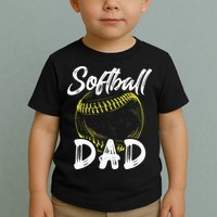 Softball Dad For Him Family Matching Player Toddler T-Shirt