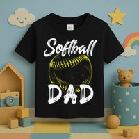 Softball Dad For Him Family Matching Player Toddler T-Shirt