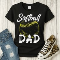 Softball Dad For Him Family Matching Player Womens T-Shirt