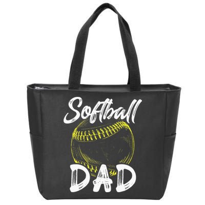 Softball Dad For Him Family Matching Player Zip Tote Bag