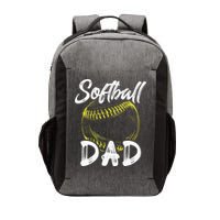 Softball Dad For Him Family Matching Player Vector Backpack