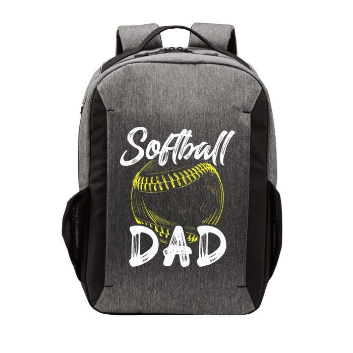 Softball Dad For Him Family Matching Player Vector Backpack