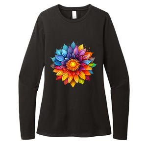 Sunflower Design For Women Men Flower Graphic Womens CVC Long Sleeve Shirt