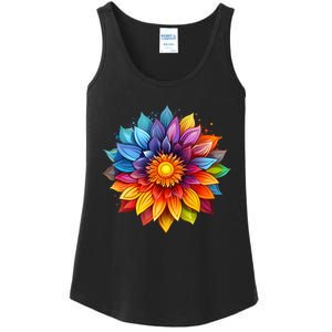 Sunflower Design For Women Men Flower Graphic Ladies Essential Tank