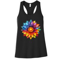 Sunflower Design For Women Men Flower Graphic Women's Racerback Tank