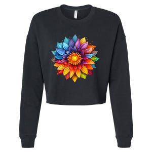 Sunflower Design For Women Men Flower Graphic Cropped Pullover Crew