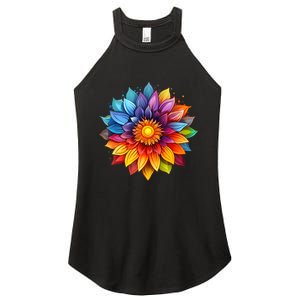 Sunflower Design For Women Men Flower Graphic Women's Perfect Tri Rocker Tank