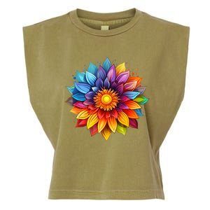 Sunflower Design For Women Men Flower Graphic Garment-Dyed Women's Muscle Tee